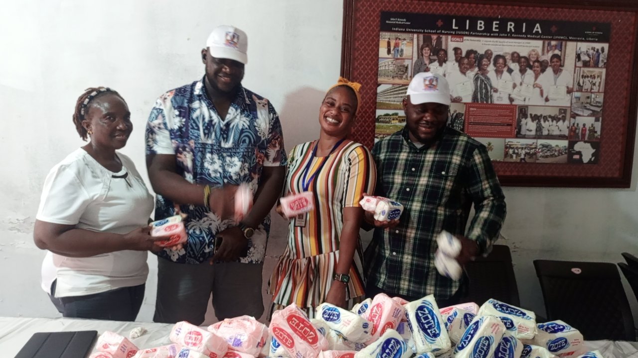 Liberian-American Based Journalist Donates At JFK Maternity Hospital In Monrovia