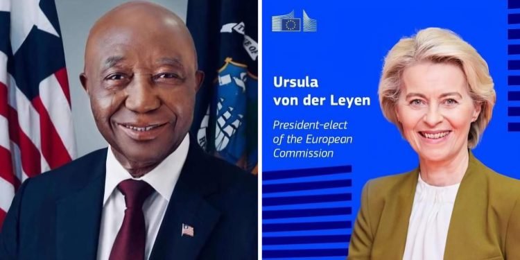 President Boakai Congratulates Ursula Von der Leyen on Her Re-Election