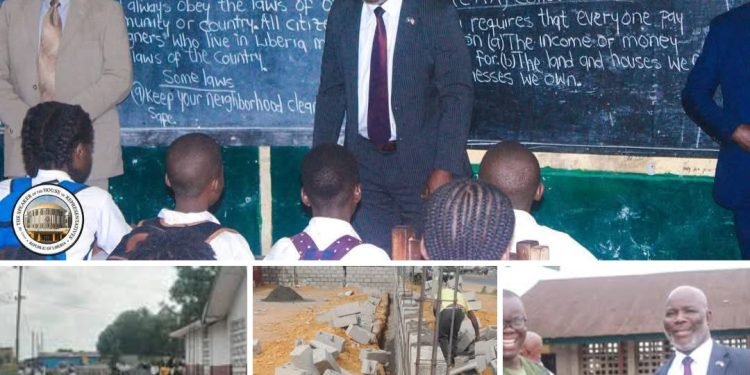 In District # 11 Montserrado County: Speaker Koon Visits Construction Site As Hundreds Of Students To Benefit From The School’s Project 